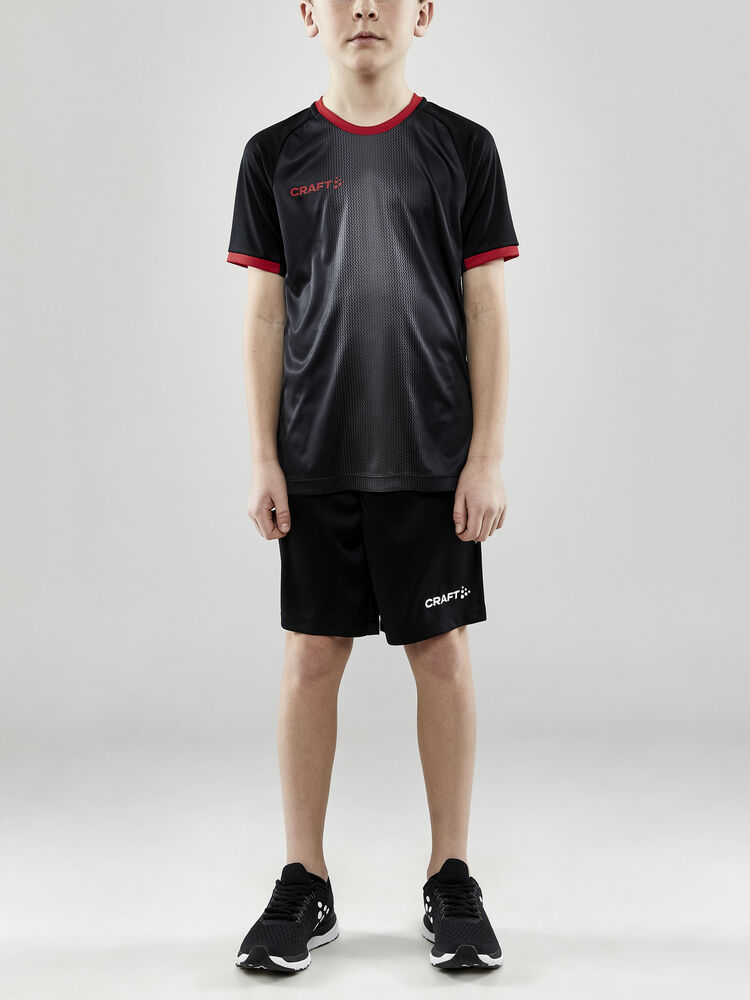 Craft Progress 2.0 Graphic Jersey Jr - BLACK-BRIGHT RED [999430] / 122/128
