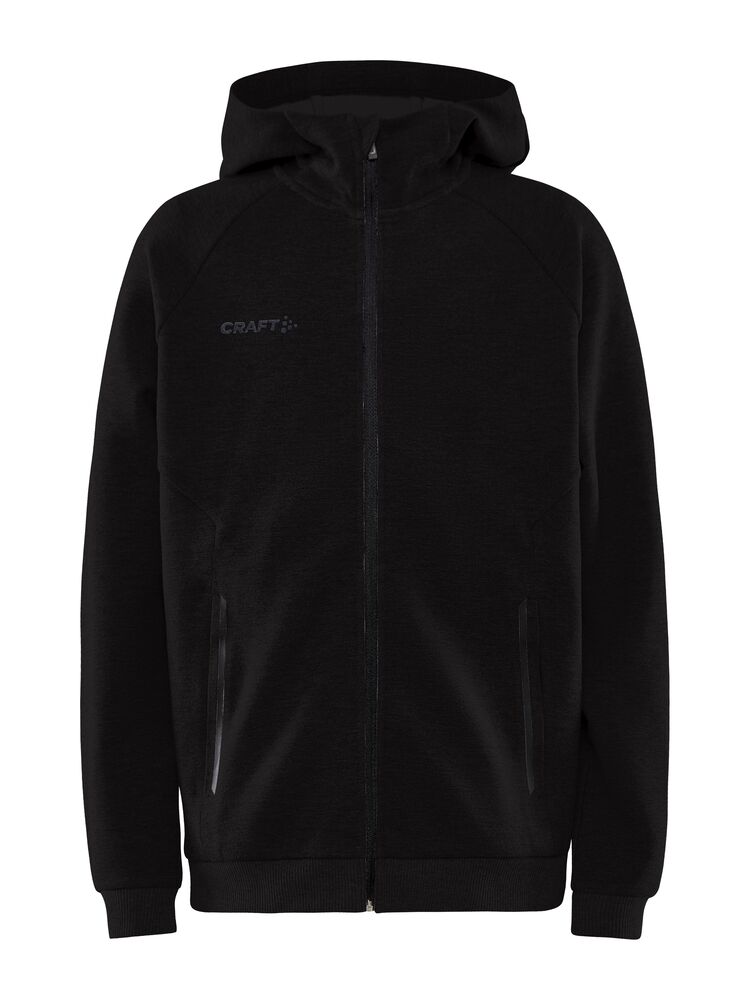 Craft CORE Soul Full Zip Hood Jr - Black AW25 [999000] / 122/128