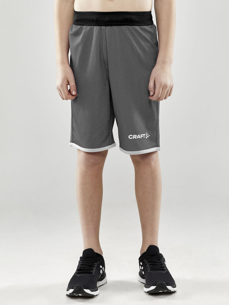 Craft Progress Reversible Basket Shorts Jr - Black/White AW25 [999900] / 122/128
