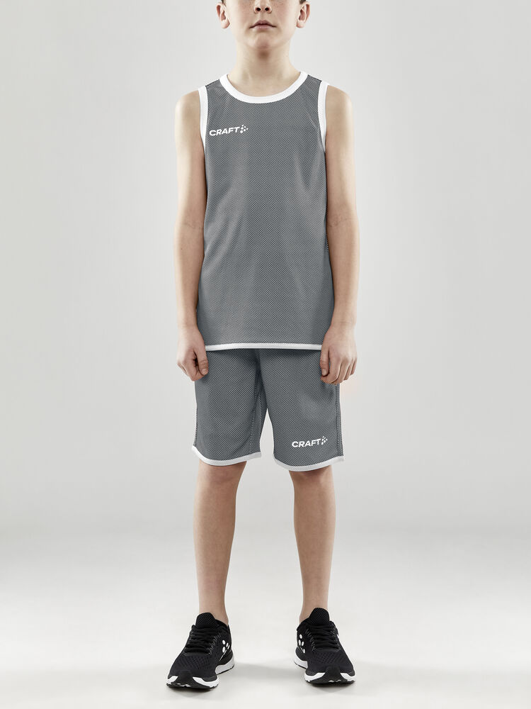 Craft Progress Reversible Basket Shorts Jr - Black/White AW25 [999900] / 122/128