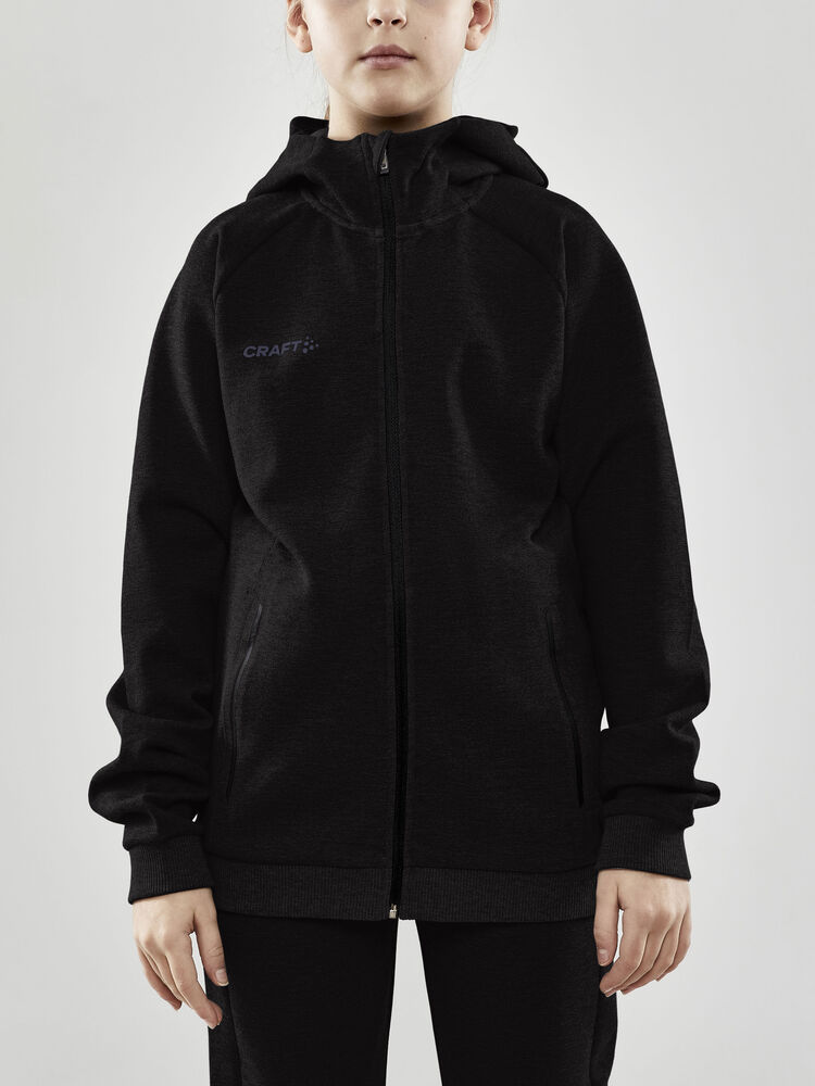 Craft CORE Soul Full Zip Hood Jr - Black AW25 [999000] / 122/128
