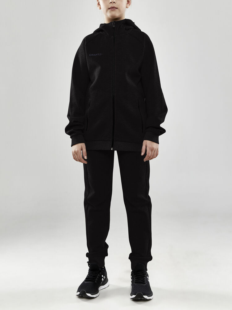 Craft CORE Soul Full Zip Hood Jr - Black AW25 [999000] / 122/128