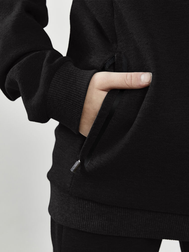 Craft CORE Soul Hood Sweatshirt Jr - Black AW25 [999000] / 122/128