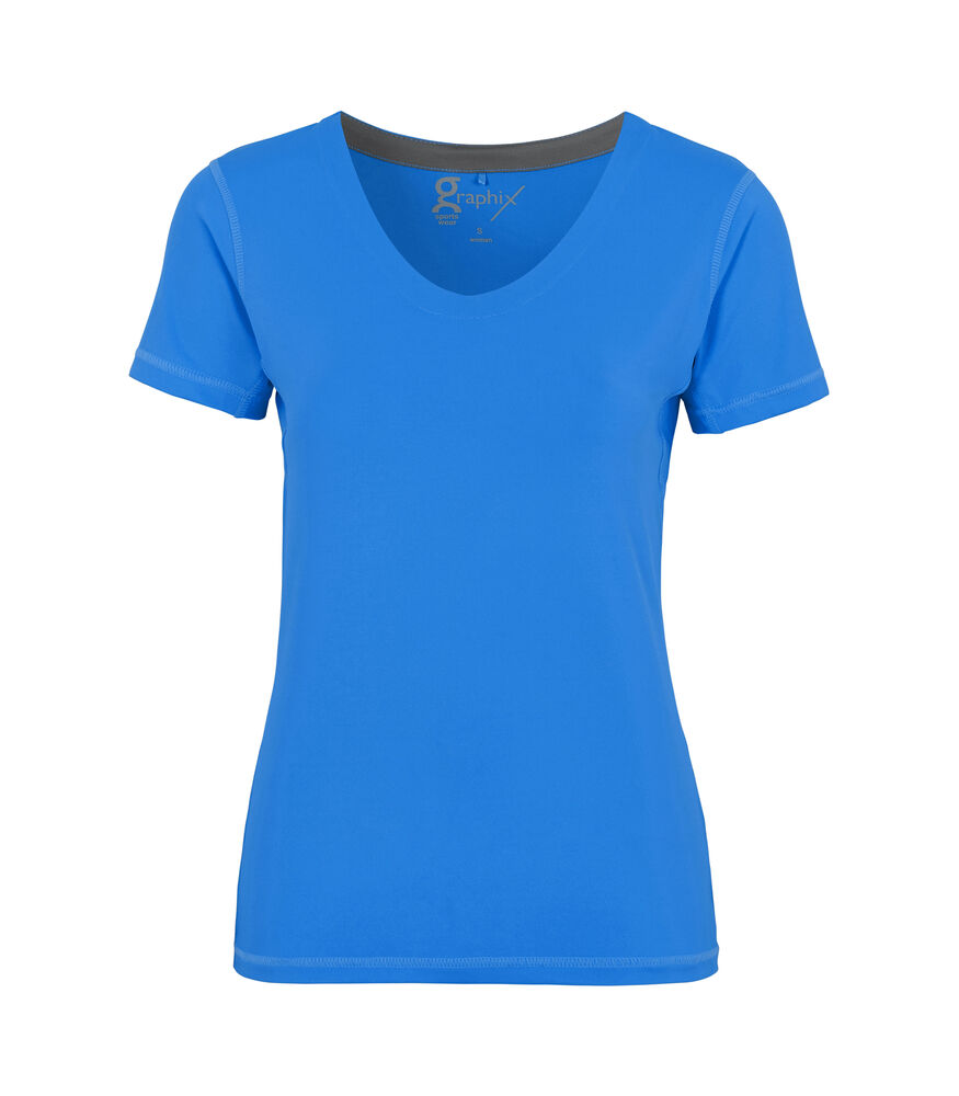 Coruna v-neck tee woman från Graphix i Palaceblå