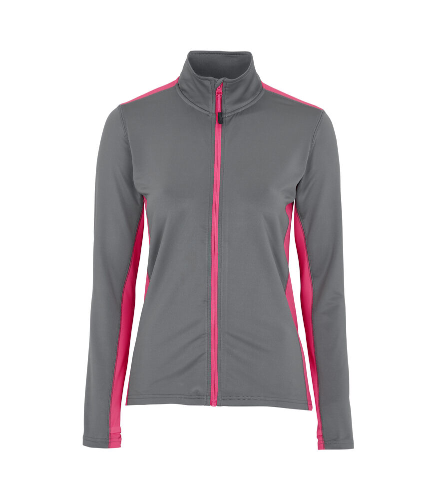 Evora fullzip woman från Graphix i Grå/Neonrosa