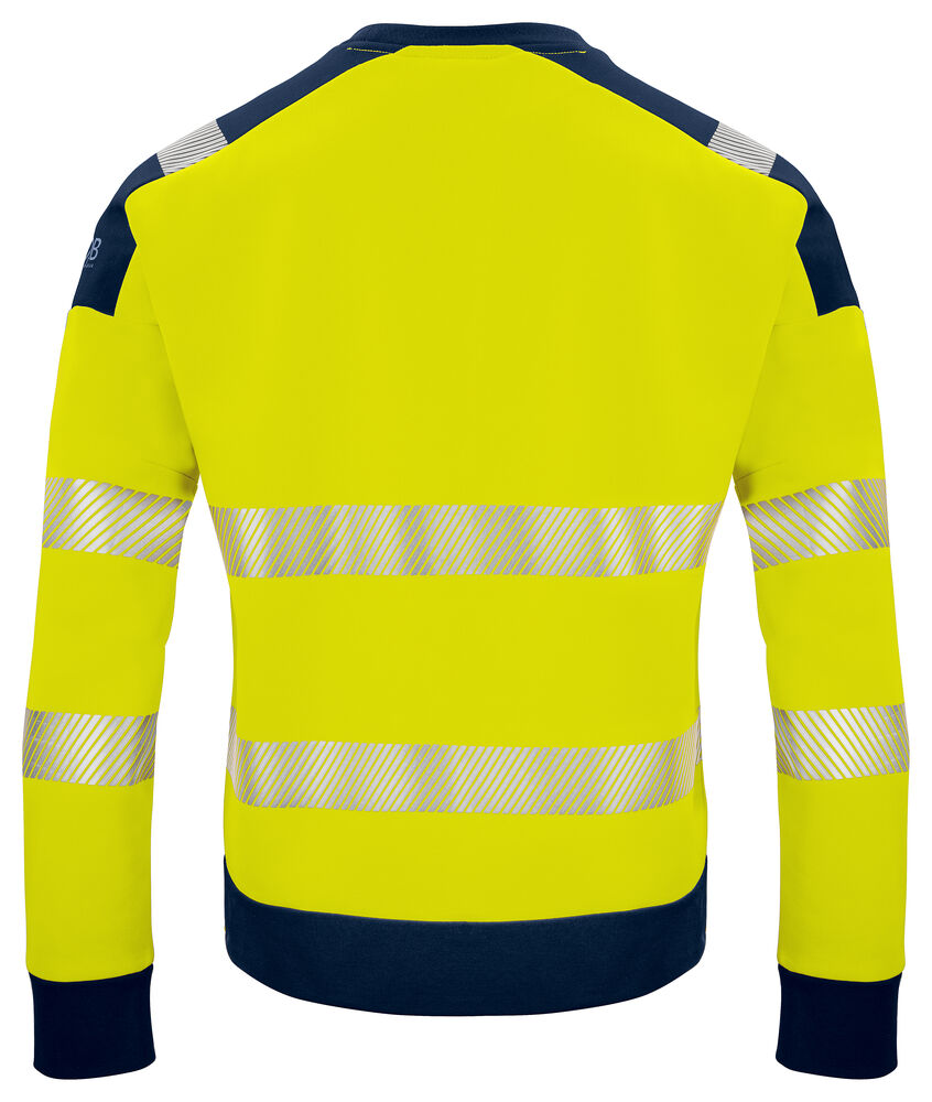 Projob 6108 SWEATSHIRT EN ISO 20471 KLASSE 3/2 - Yellow/Navy [10] / XS