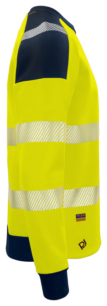 Projob 6108 SWEATSHIRT EN ISO 20471 KLASSE 3/2 - Yellow/Navy [10] / XS