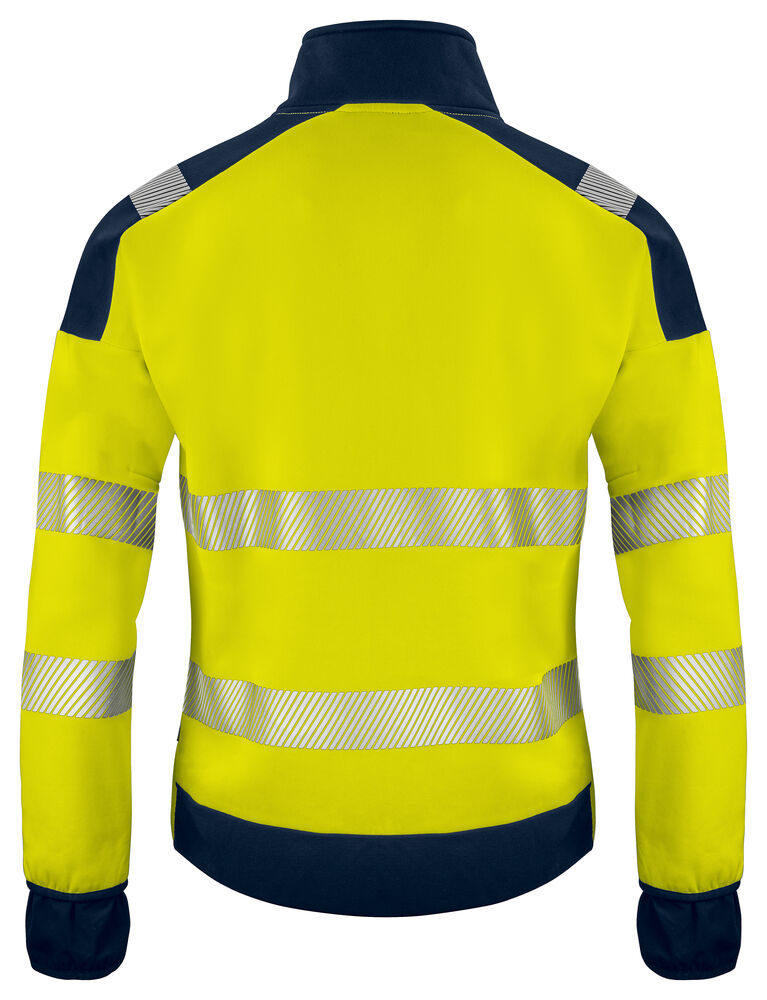 Projob 6109 SWEATSHIRT FZ EN ISO 20471 KLASSE 3/2 - Yellow/Navy [10] / XS