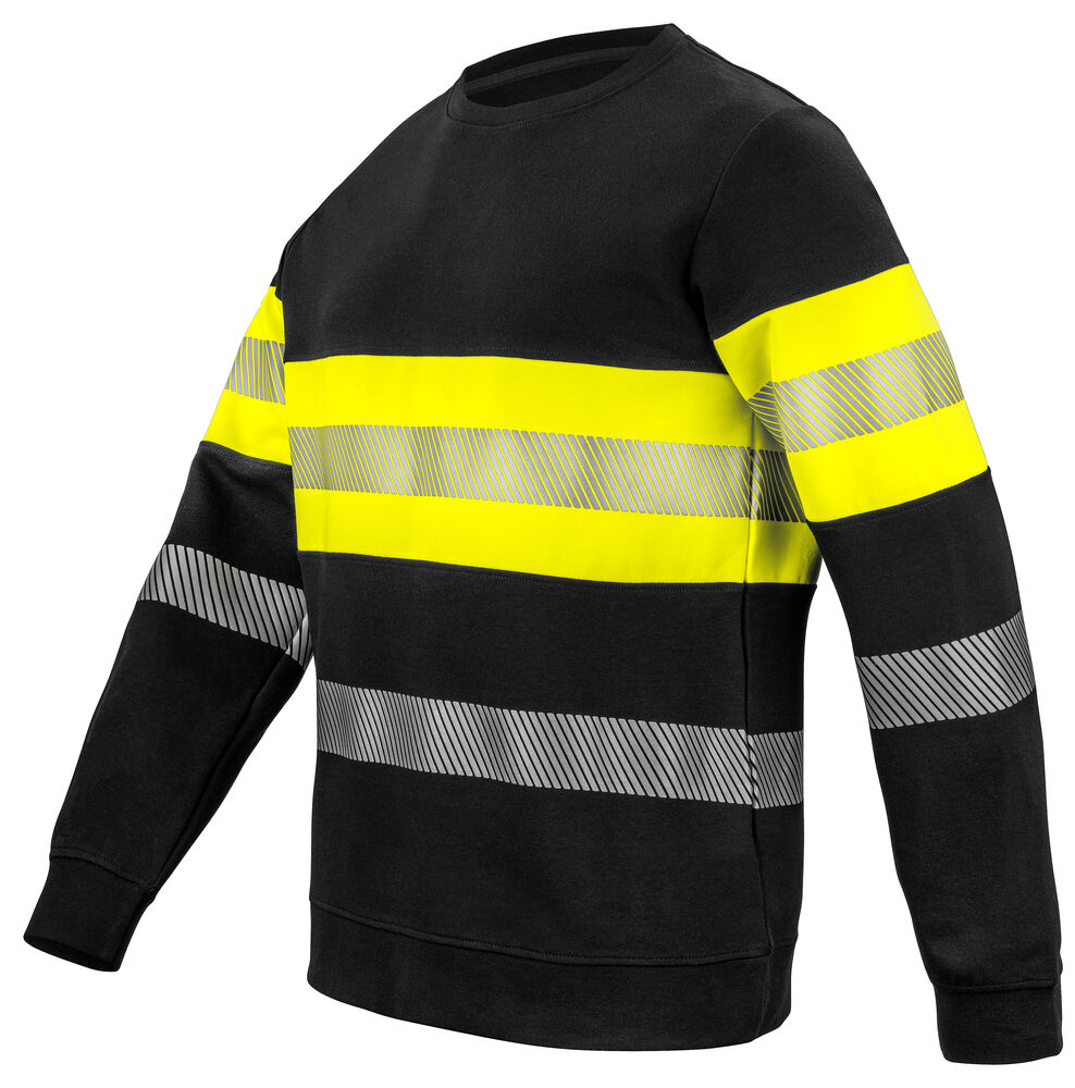 Projob 6129 SWEATSHIRT EN ISO 20471 KLASSE 1 - Yellow/Black [11] / XS