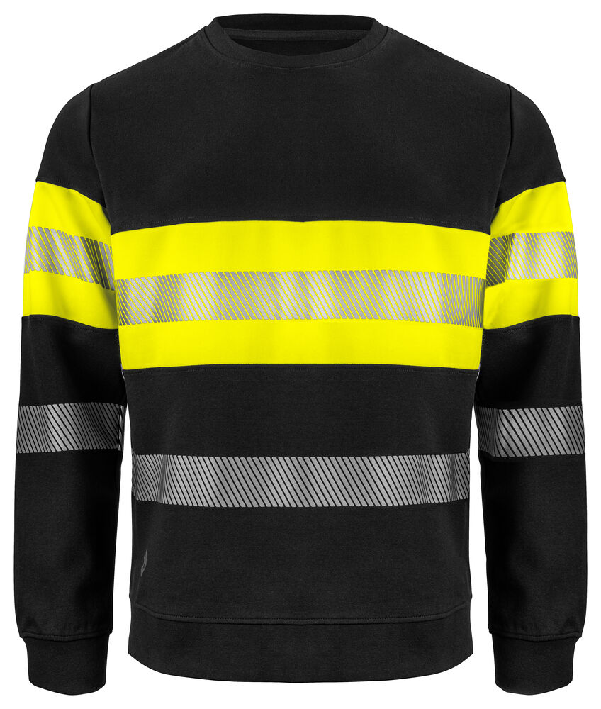 Projob 6129 SWEATSHIRT EN ISO 20471 KLASSE 1 - Yellow/Black [11] / XS