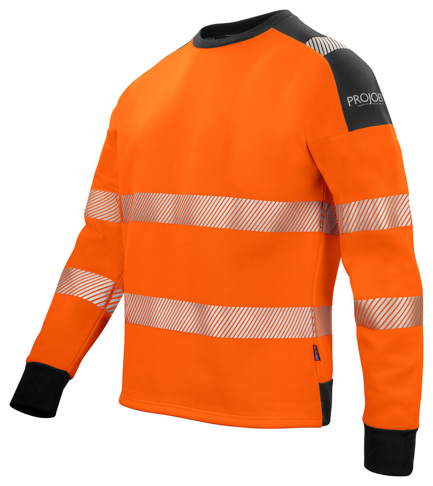 Projob 6108 SWEATSHIRT EN ISO 20471 KLASSE 3/2 - Orange/Black [1799] / XS