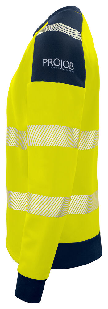 Projob 6108 SWEATSHIRT EN ISO 20471 KLASSE 3/2 - Yellow/Navy [10] / XS