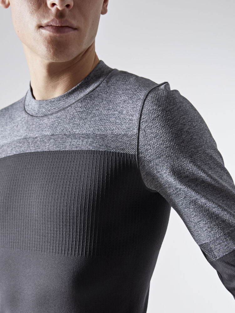 Craft Warm Intensity CN LS M - Asphalt/Dk Grey Melange [995975] / XS