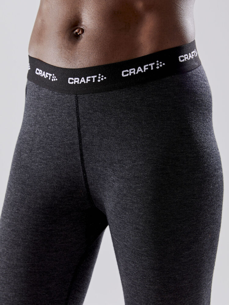 Craft CORE Wool Merino Pant W - BLACK MELANGE [998000] / XS