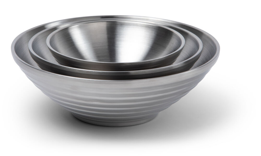 Skål Stainless Dobbeltvegg 3-pk.
