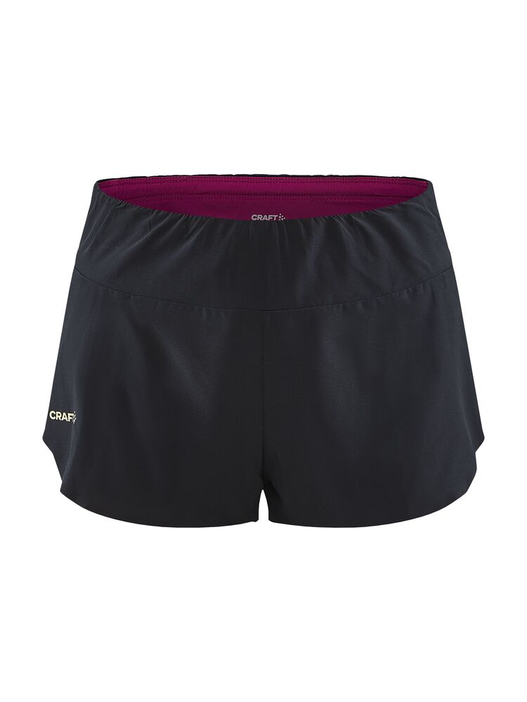 Craft PRO Hypervent Split Shorts W - BLACK-ROXO [999486] / XS