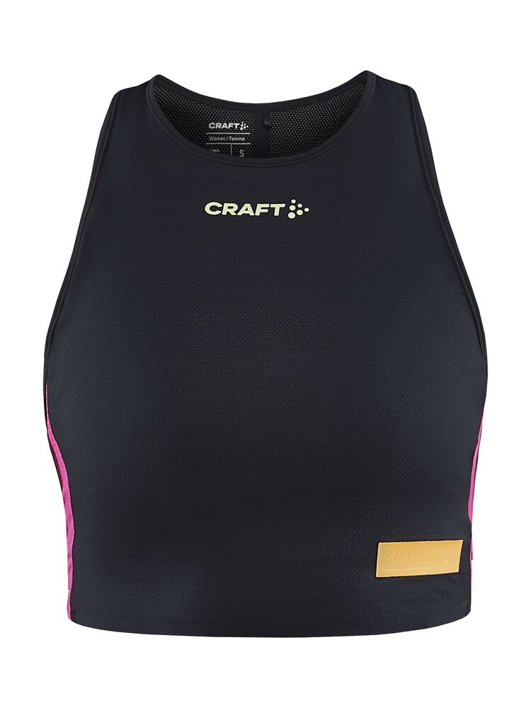 Craft PRO Hypervent Cropped Top W - BLACK-ROXO [999486] / XS