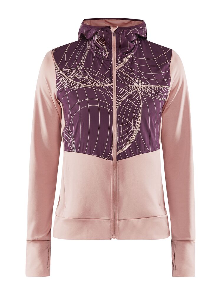 Craft ADV Charge Jersey Hood Jacket W - BLEIKUR-BURGUNDY [721435] / XS