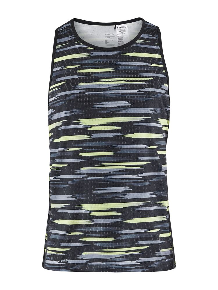 Craft CTM Distance Warp Mesh Singlet M - MULTI-BLACK [007999] / XS