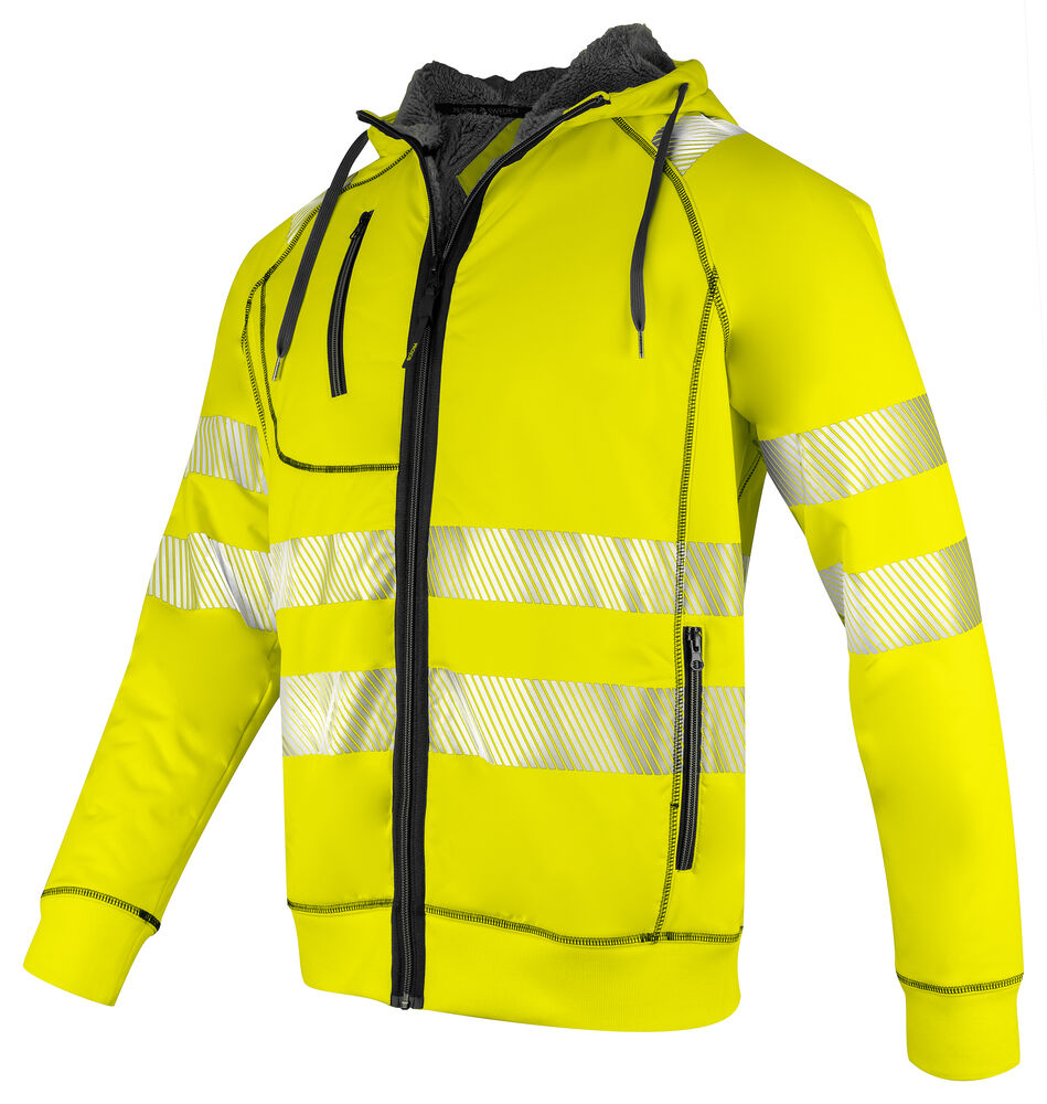 Projob 6130 HÆTTESWEATJAKKE EN ISO 20471 KLASSE 3/2 - Yellow/Black [11] / XS