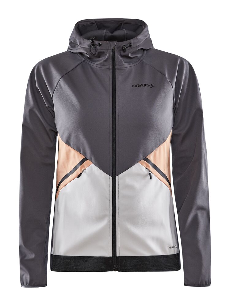 Craft Glide Hood Jacket W - GRANITE-ASH [985914] / XS