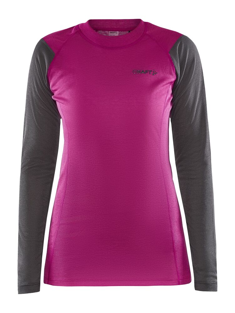Craft Core Warm Baselayer LS Tee W - Roxo-Granite (retail) [486985] / XS