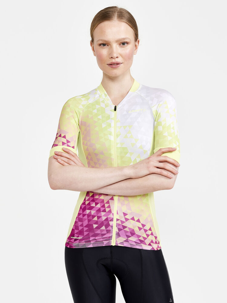 Craft Adv Endur Graphic Jersey W - MULTI-GIALLO [007541] / XS