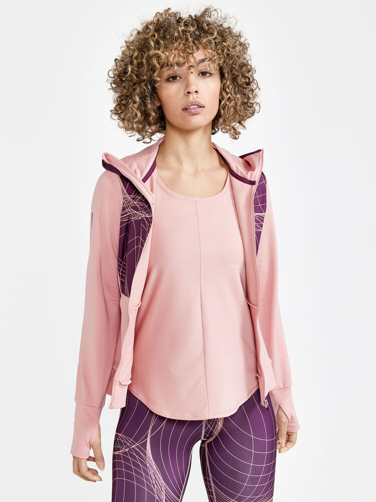 Craft ADV Charge Jersey Hood Jacket W - BLEIKUR-BURGUNDY [721435] / XS