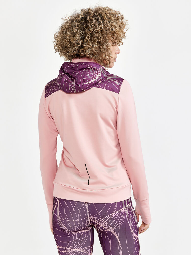 Craft ADV Charge Jersey Hood Jacket W - BLEIKUR-BURGUNDY [721435] / XS