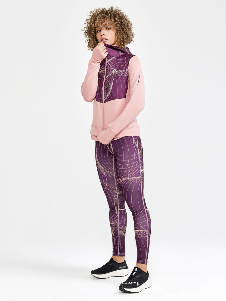 Craft ADV Charge Jersey Hood Jacket W - BLEIKUR-BURGUNDY [721435] / XS