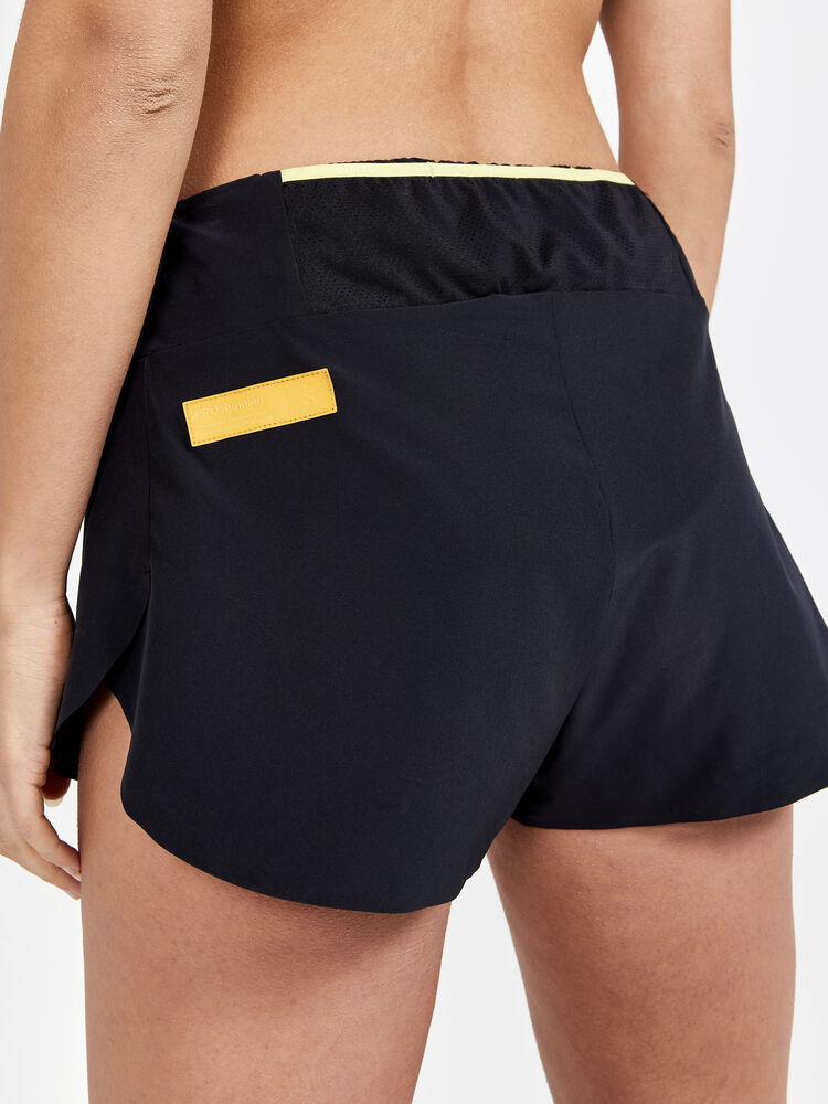 Craft PRO Hypervent Split Shorts W - BLACK-ROXO [999486] / XS