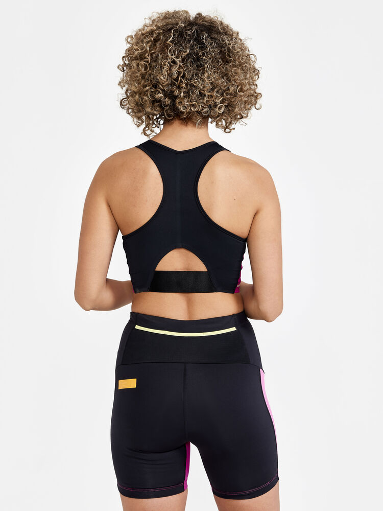 Craft PRO Hypervent Cropped Top W - BLACK-ROXO [999486] / XS