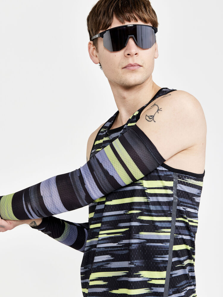 Craft CTM Distance Warp Mesh Singlet M - MULTI-BLACK [007999] / XS