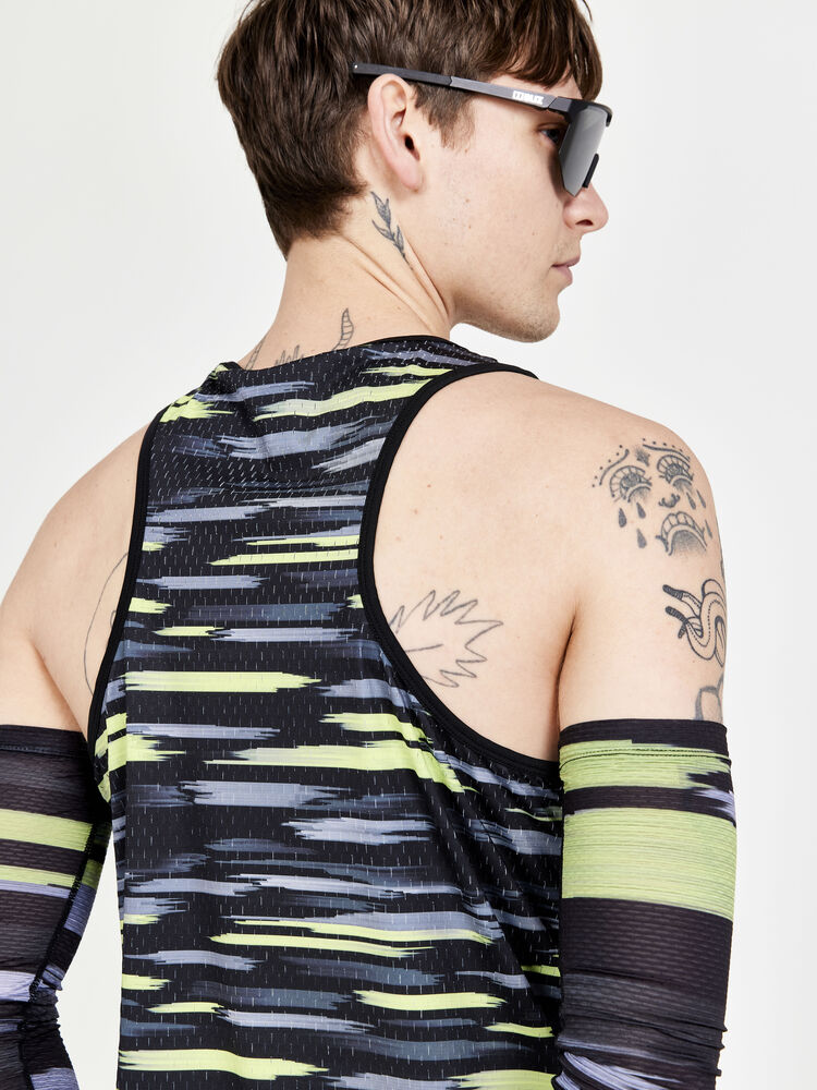 Craft CTM Distance Warp Mesh Singlet M - MULTI-BLACK [007999] / XS