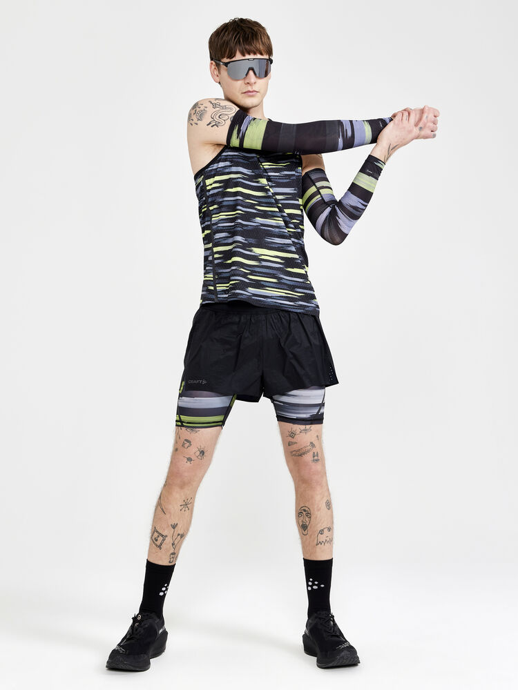 Craft CTM Distance Warp Mesh Singlet M - MULTI-BLACK [007999] / XS