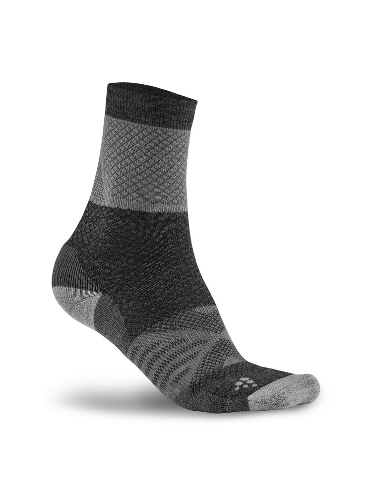 Craft Wool Xc Warm Sock - ASPHALT-WHITE [995900] / 34/36