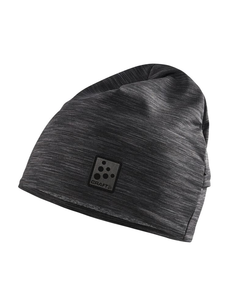 Microfleece ponytail Hat från Craft i Black melange