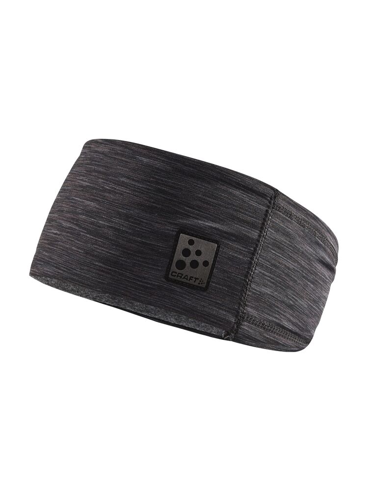 Microfleece shaped headband från Craft i Black melange