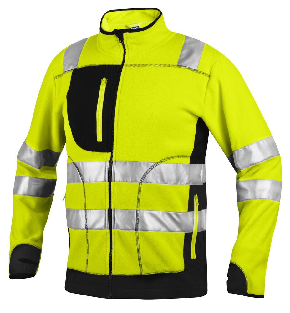 Projob 6303 FLEECE JAKKE EN ISO 20471 KLASSE 3/2 - Yellow/Black [11] / XS