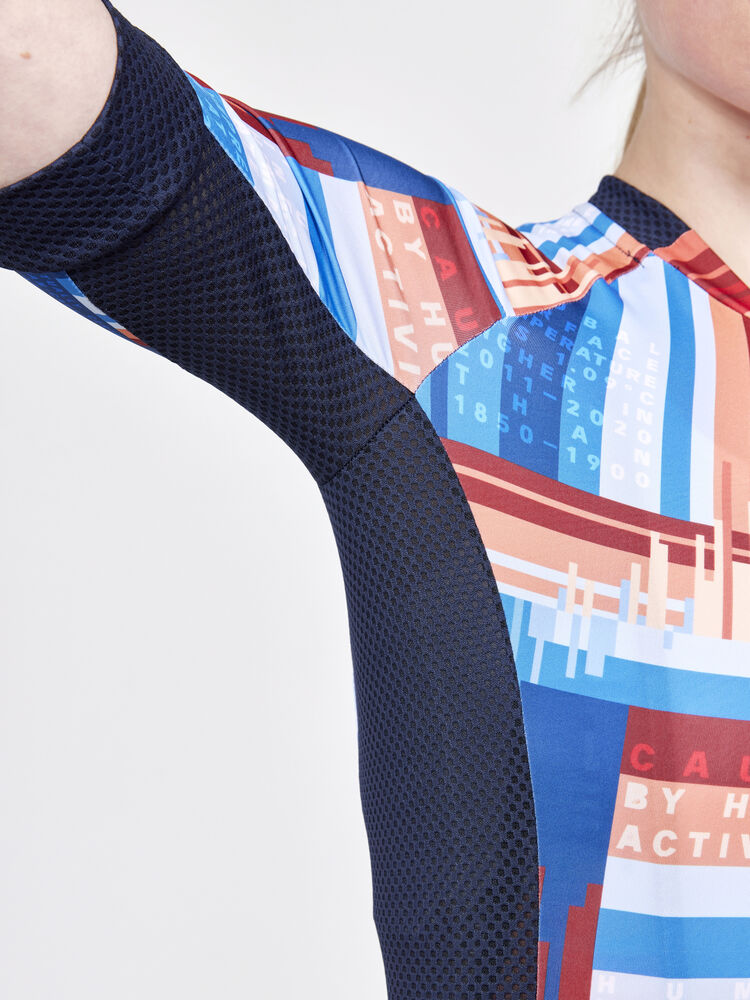 Craft Adv Endur Graphic Jersey W - Blaze/ Multi (retail) [396007] / XS