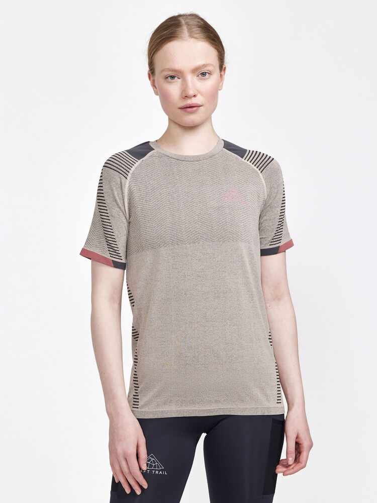 Craft PRO Trail Fuseknit SS Tee W - Ecru-Arrosa [211731] / XS