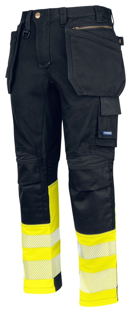 Projob 6525 BUKS EXTREME EN ISO 20471 KLASSE 1 - KEVLERFORSTÆRKNING PÅ KNÆ - Yellow/Black [11] / C44