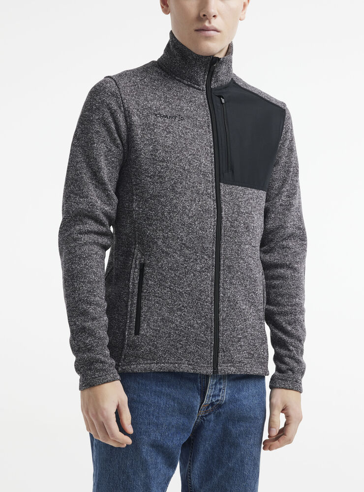Craft ADV Explore Heavy Fleece Jacket M - BLACK MELANGE [998000] / S