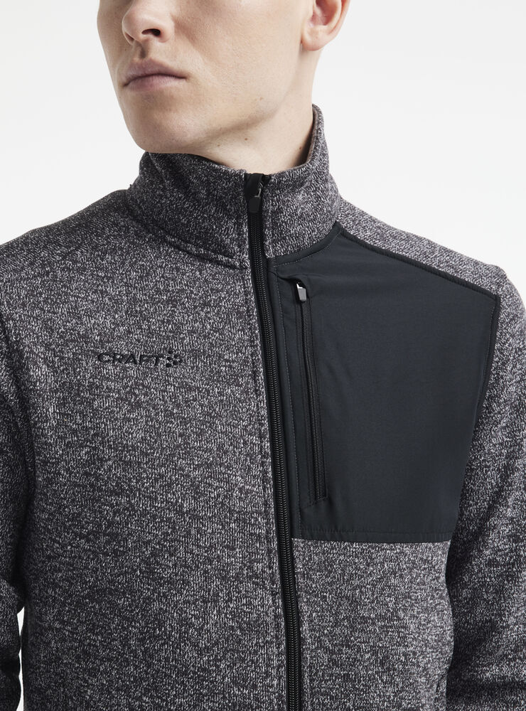 Craft ADV Explore Heavy Fleece Jacket M - BLACK MELANGE [998000] / S