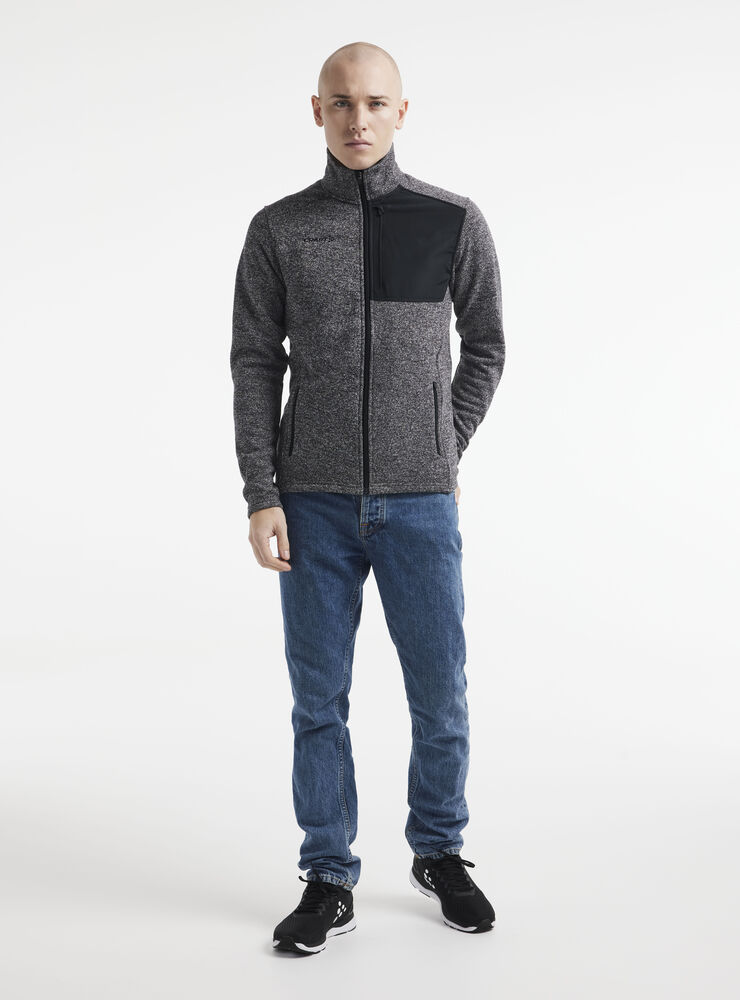 Craft ADV Explore Heavy Fleece Jacket M - BLACK MELANGE [998000] / S
