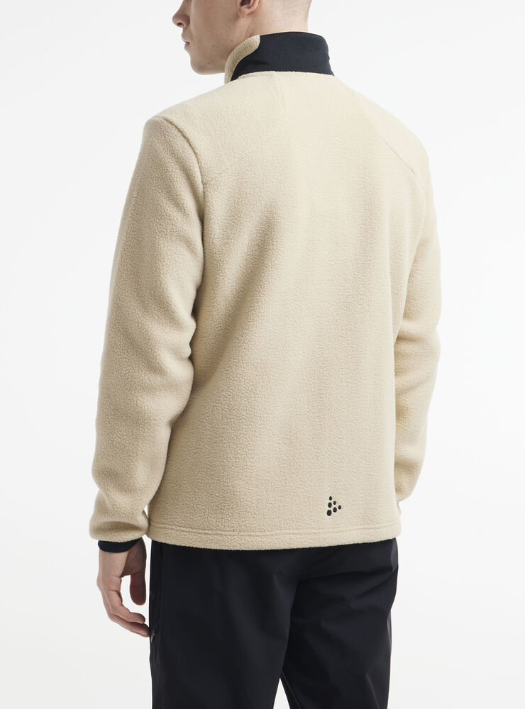 Craft ADV Explore Pile Fleece Jacket M - Ecru-Black (retail) [211999] / S