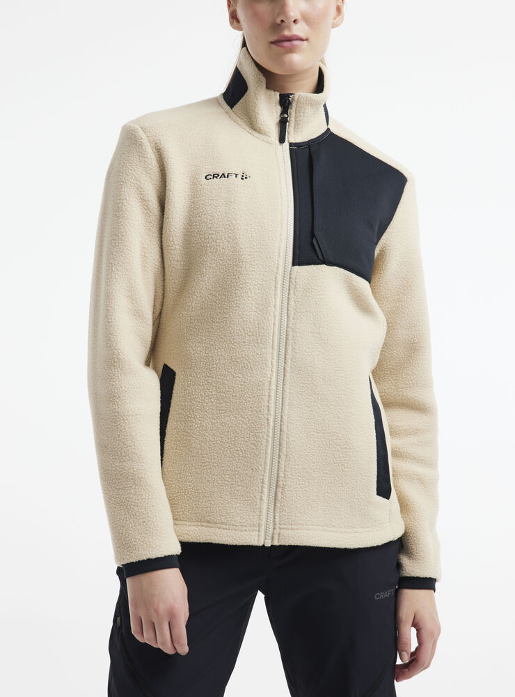 Craft ADV Explore Pile Fleece Jacket W - Ecru-Black (retail) [211999] / XS