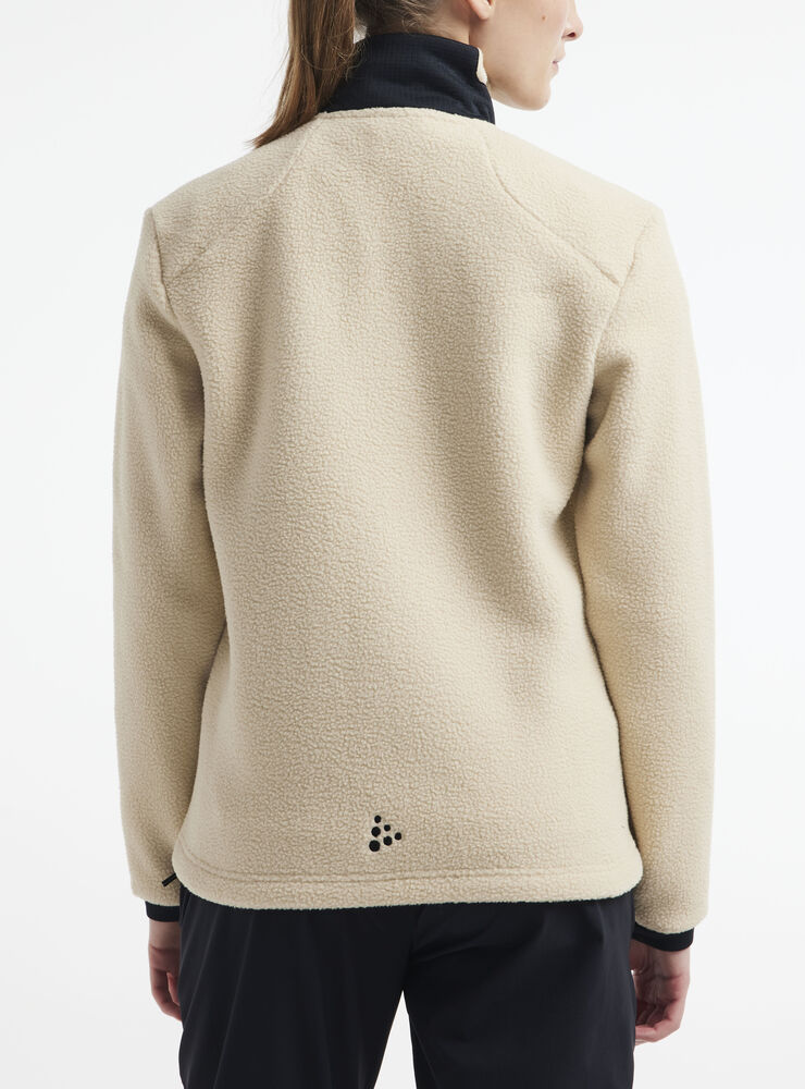 Craft ADV Explore Pile Fleece Jacket W - Ecru-Black (retail) [211999] / XS
