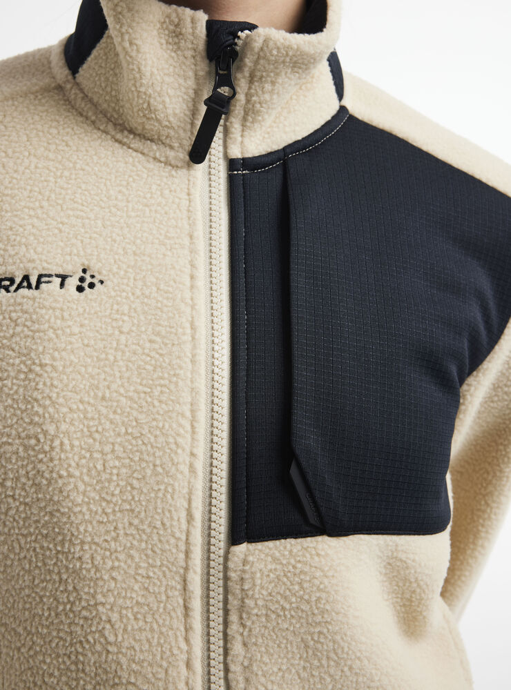 Craft ADV Explore Pile Fleece Jacket W - Ecru-Black (retail) [211999] / XS