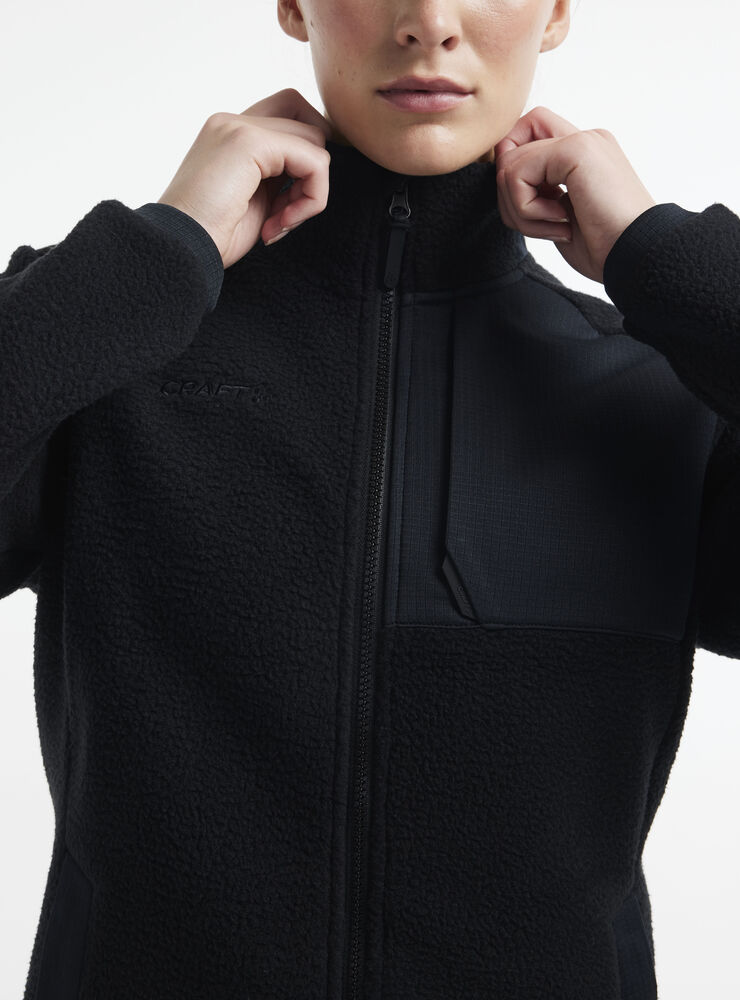 Craft ADV Explore Pile Fleece Jacket W - Black AW25 [999000] / XS